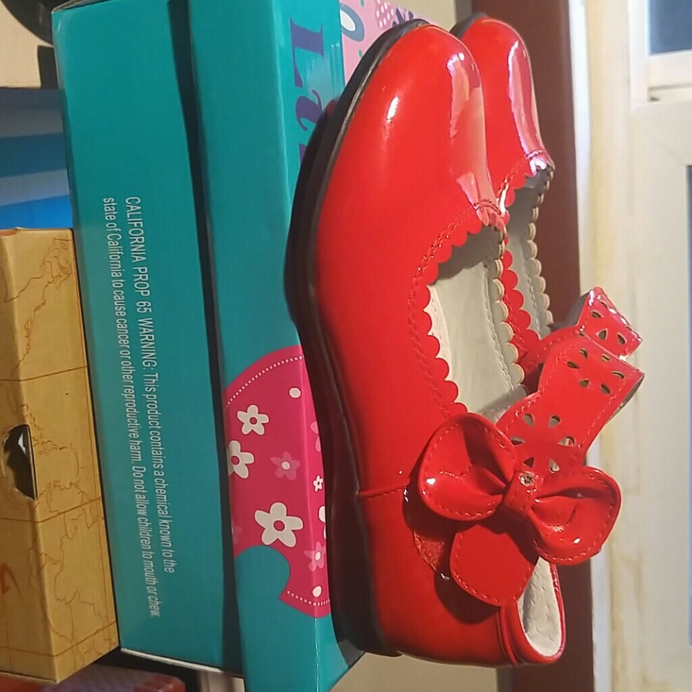 Darling red patent shoe